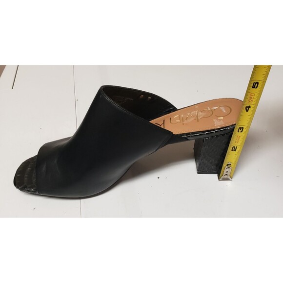 Calvin Klein Women’s Open Toe Mule Chunky Heel Snakeskin Accent Size 11M NWOB - Picture 8 of 14